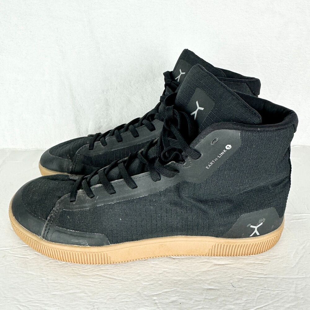 Flux Adapt High Top Trainers Women's Size 8 Men's Size 7 Black Gum Wide Toe Box